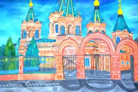 Варновская Алина, 15 лет, Казанский собор, б., гуашь, ВОДХГ, г. Волгоград