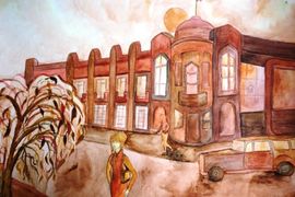 Ким Виолетта, 13 лет, Волгоград-мой город, б.. акварель, ВОДХГ, г. Волгоград