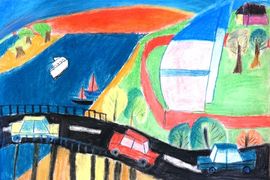 Маноцкова Мария, 10 лет, Алые паруса, б., пастель, ВОДХГ, г. Волгоград