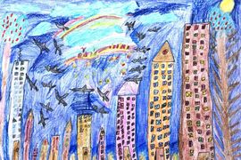 Свечникова Кристина, 8 лет, Мой Волгоград, б., смеш. тех., ВОДХГ, г. Волгоград