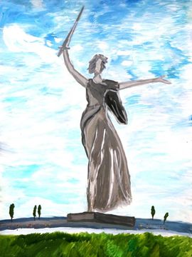 Словохотов Дмитрий, 13 лет, На волге, б., гуашь, ВОДХГ, г. Волгоград