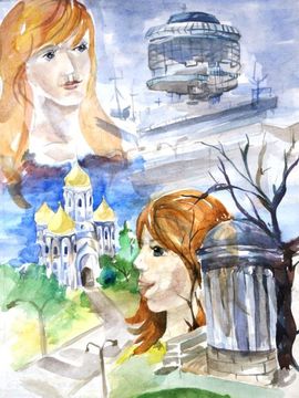 Хострыкина Мария, 14 лет, Юность Волгограда, б., акварель, ДХШ №3, г. Волгоград