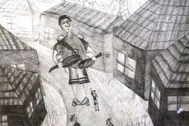Огурцов Александр, 12 лет, Карлсон с плюшками, б., кар., Называевская ДХШ, Омская обл.