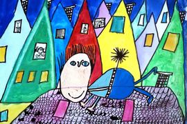 Панкова Адела, 7 лет, Каркулин, б., смеш.техн., Основная худ.школа, г.Плзень, Чехия