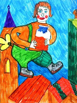 Панфилов Антон, 9 лет, Карлсон с вареньем, б., флом., п.Нововаршавка, Омская обл.