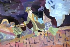 Романова Валерия, 12 лет, Малыш и Карлсон, б., гуашь, ДШИ №1, г.Фролово, Волгоградская обл.