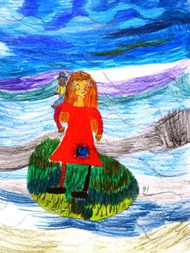 Ружкова Тереза, 7 лет, Пипи на острове, б., цв.кар., Основная худ.школа, г.Плзень, Чехия