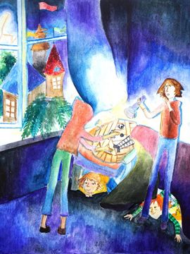 Склярова Екатерина, 12 лет, Пеппи, б., акварель, ДШИ №4, г.Волгоград