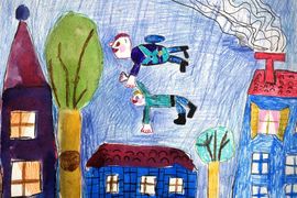 Смирнов Андрей, 9 лет, Малыш и Карлсон, б., смеш.техн., ДШИ, г.Волгодонск