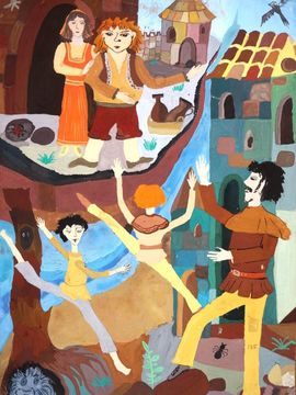 Сухих Юлия, 11 лет, Рони, дочь разбойника, б., гуашь, ДШи, с.Лузино, Омская обл.