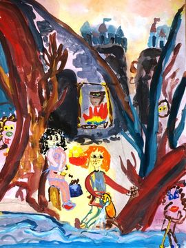 Тихонова Екатерина, 10 лет, Рони, дочь разбойника, б., смеш.техн., Любинская ДХШ, Омская обл.
