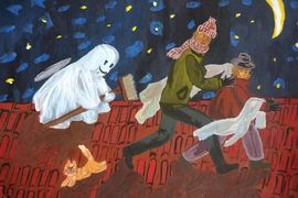 Уварова Светлана, 15 лет, Привидение и грабители, б., гушаь, ДХШ, г.Великий Устюг
