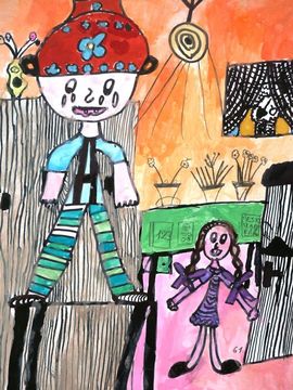 Фейфарова Адела, 6 лет, Каркулин, б., смеш.техн., Основная худ.школа, г.Плзень, Чехия