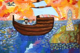 Ходкова Ксения, 15 лет, Пеппи длинныйчулок, б.,гуашь, ДЮЦ ТЗР, г.Волгоград