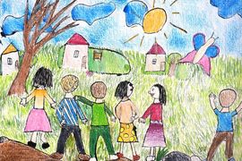 Боушова Яна, 8 лет, Дети из Буллербю, б., цв.кар., Основная худ.школа, г.Плзень, Чехия