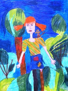 Венжликова Хана, 9 лет, Пипи, б., цв.кар., Основная худ.школа, г.Плзень, Чехия