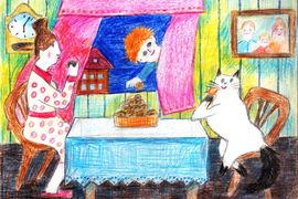 Войнова Юлия, 15 лет, Чай с плюшками, б., цв.кар., ДХШ, г.Исилькуль, Омская обл.