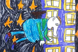 Граба Яна, 7 лет, Карлсон летит ночью, б., флом., Студия раннего развития ''Радость'', р.п.Нововаршавская, Омская обл.