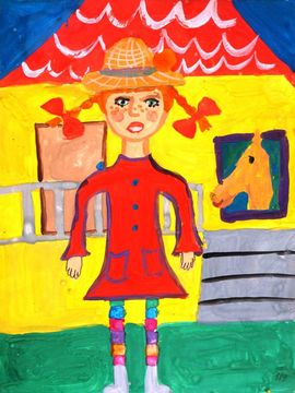 Гринька Дмитрий, 9 лет, Пеппи длинныйчулок, б., гуашь, ДЮЦ ТЗР, г.Волгоград