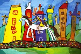 Ефремова Мария, 6 лет, Пеппи и господин Нильсон, б., гуашь, ВОДХГ, г.Волгоград
