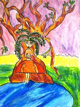 Женгова Линда, 10 лет, Озеро, б., смеш.техн., Основная худ.школа, г.Плзень, Чехия
