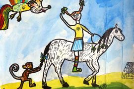 Качанова Людмила, 10 лет, Пеппи длинныйчулок, б.,смеш.техн., ДШИ №4, г.Волгоград