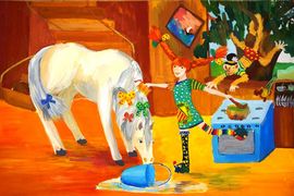 Кондрашова Екатерина, 11 лет, Пеппи - семиделка, б., гуашь, ДШИ ''Гармония'', г.Волжский