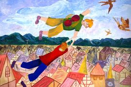 Крюкова Ксения, 12 лет, Полёт над Стокгольмом, б., гуашь, ДХШ №3, г.Тольятти