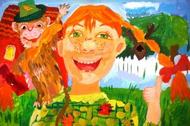 Лысенко Даша, 8 лет, Пеппи никогда не унывает!, б., гуашь, ДШИ ''Гармония'', г.Волжский