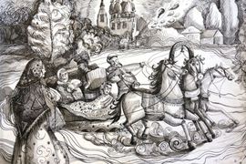 Андриевская Наталья, 15 лет,  Весёлая тройка, б., тушь,  ДШИ №11, г. Астрахань