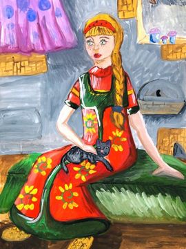 Ануфриенко Мария, 10 лет, Бабушкин сундук, б., гуашь, ДШИ, г. Волгодонск