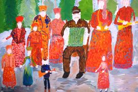 Вепрева Милана, 11 лет, Поем о России, б., гуашь, ДШИ, с. Лузино, Омская обл.