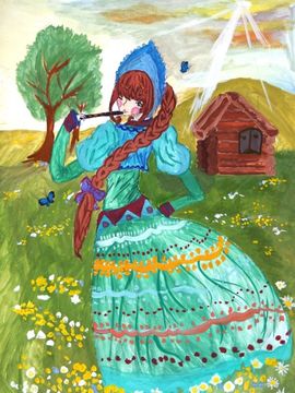 Гильдебранд Екатерина, 12 лет, Русская весна, б., гуашь, г. Волгоград