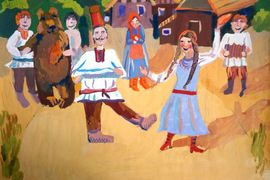 Гырбу Евгений, 11 лет, Свадьба, б., гуашь, ДХШ, г. Мурманск