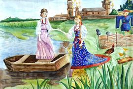 Дырина Юлия, 13 лет, На родной стороне, б., гуашь, ДХШ №3, г. Пенза