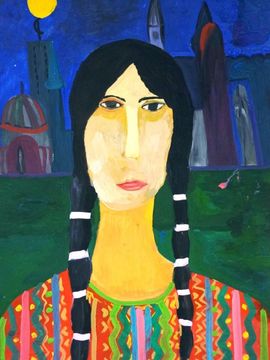 Лисина Анастасия, 10 лет, Узбечка, б., гуашь , ВОДХГ, г. Волгоград