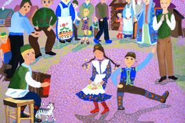 Саламатова Арина, 12 лет, Позитивное настроение, цв. картон, гуашь, ДХШ №6, г. Казан.