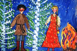 Салоткова Наталья, 9 лет, Праздник лета, б., гуашь, изостудия Радуга