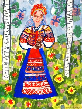 Самойлова Оксана, 8 лет, Ярославна, б., гуашь, ДШИ №4, г. Ярославль
