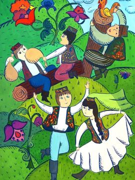 Хабибуллина Элеонора, 13 лет, Национальные праздники. Сабантуй, б., гуашь, ДХШ №1