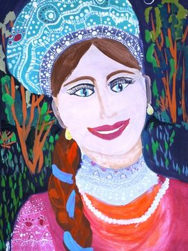 Чернова Екатерина, 10 лет, Образ моей страны, б., гуашь