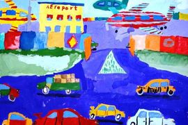 Бирюков Егор, 7 лет, Аэропорт, б., гуашь, ВОДХГ, г. Волгоград