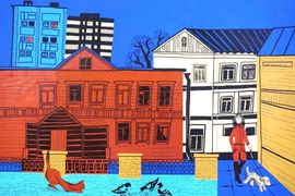 Дряблова Анна, 13 лет, Городской мотив, б., коллаж, г. Волгоград