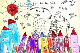 Ершова Лидия, 5 лет, Город, цв. б., смеш. тех., г. Волгоград