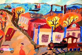 Половинкина Мария, 10 лет, Троицк, по мотивам Е. Фроленкова,  б., гуашь, ВОДХГ, г. Волгоград