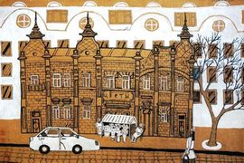 Сычкина Мария, 15 лет, Цветы у дома К. Сорокина, тон. б., тушь, белила, ДШИ №3, г. ОМСК