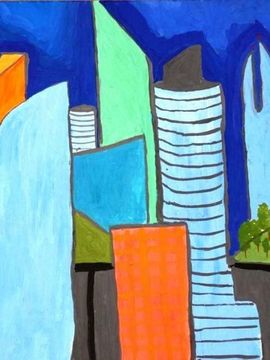 Щелкунов Артем,12 лет, Город будущего, б., гуашь, ГБУК ВОДХГ, г. Волгоград
