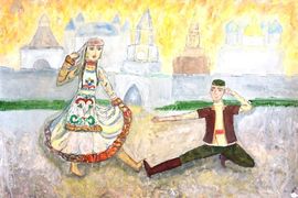 Динтухаметова Диана, 15 лет, Путешествие по России, б., гуашь, ДХШ №5, г. Казань