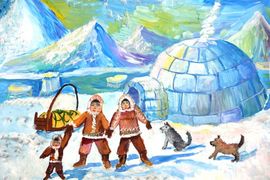 Дулин Никита, 11 лет, Краски севера, б., гуашь,МОУ ДОД ДШИ,г. Новошахтинск, Ростовская обл.
