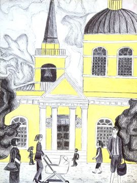 Суботина Арина, 12 лет, Никольский казачий собор, б., смеш. тех., ДШИ, с. Лузино, Омская обл.